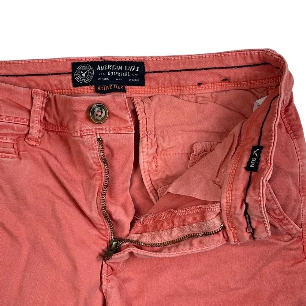 SH611 Mens American Eagle Outfitters Active Flex Slim Fit Chino Shorts 28